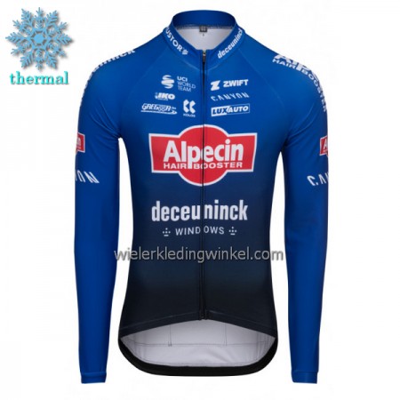 Wielershirt 2023 Ronde van Frankrijk Alpecin Deceuninck Lange Mouw Winter Thermal Fleece